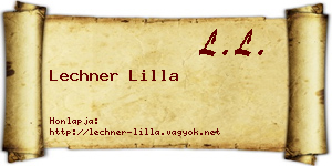 Lechner Lilla névjegykártya